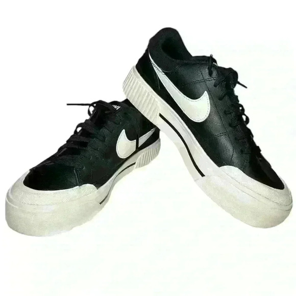 Nike Court Legacy Leather Lift Womens Platform Trainers DM7590 001 US Size 7.5 - Picture 2 of 13